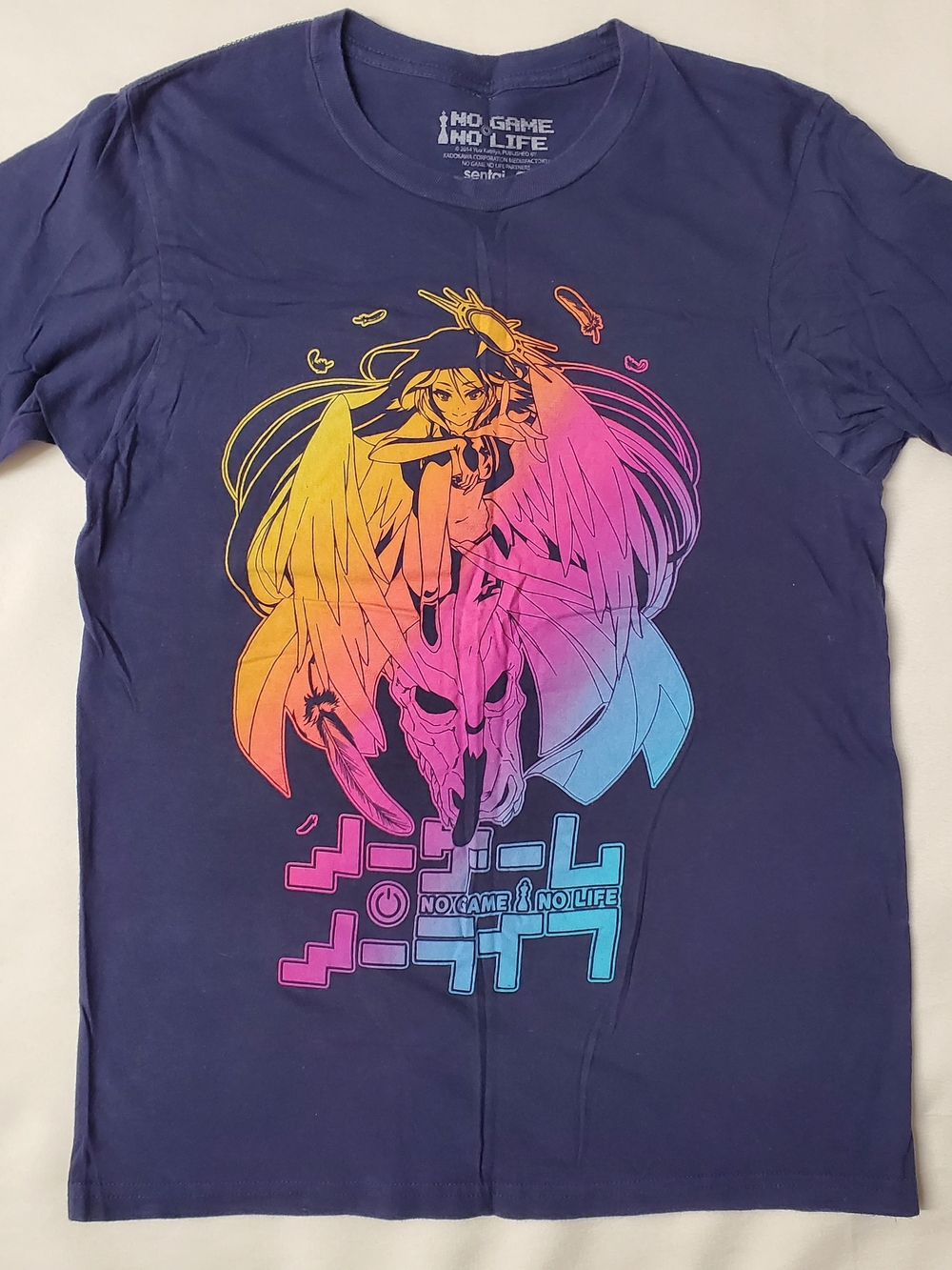 Men's S Loot Crate Exclusive No Game No Life Blue Anime Graphic Tee